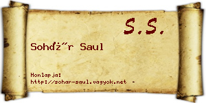 Sohár Saul névjegykártya